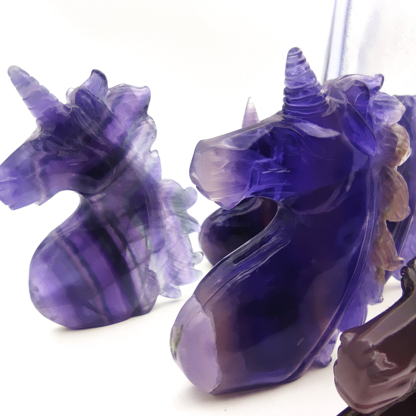 Fluorite crystal engraving animal rainbow fluorite crystal