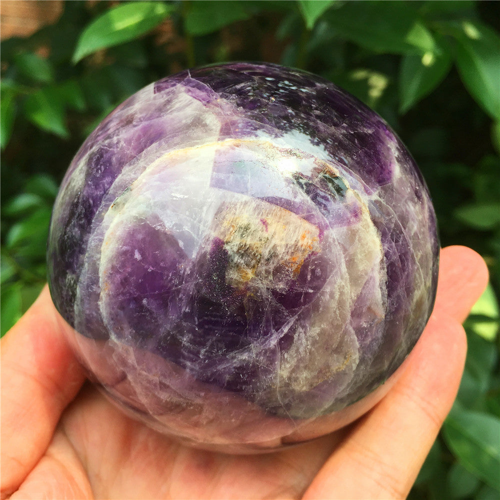 Natural Dream Amethyst Quartz Crystal Sphere Ball Healing