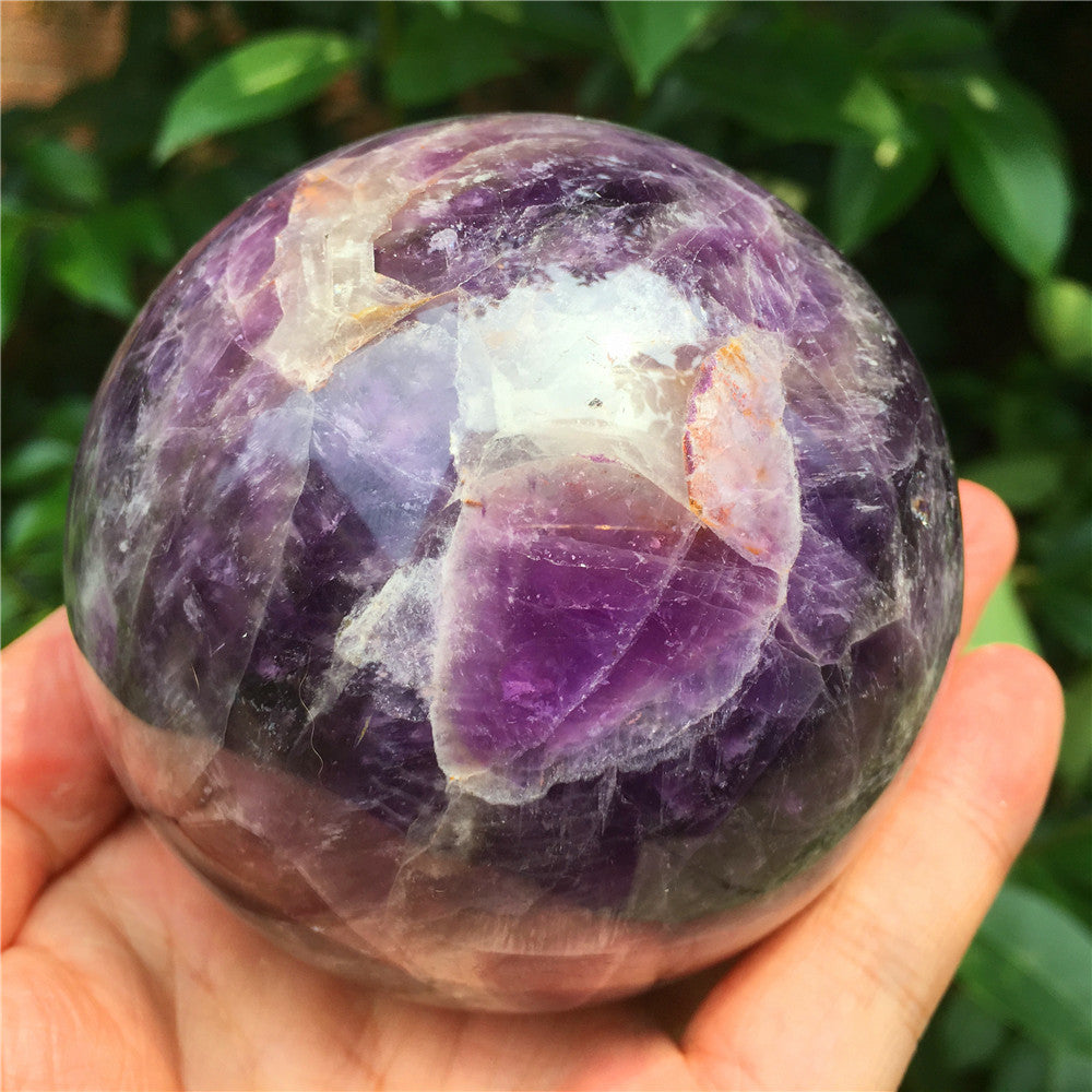 Natural Dream Amethyst Quartz Crystal Sphere Ball Healing