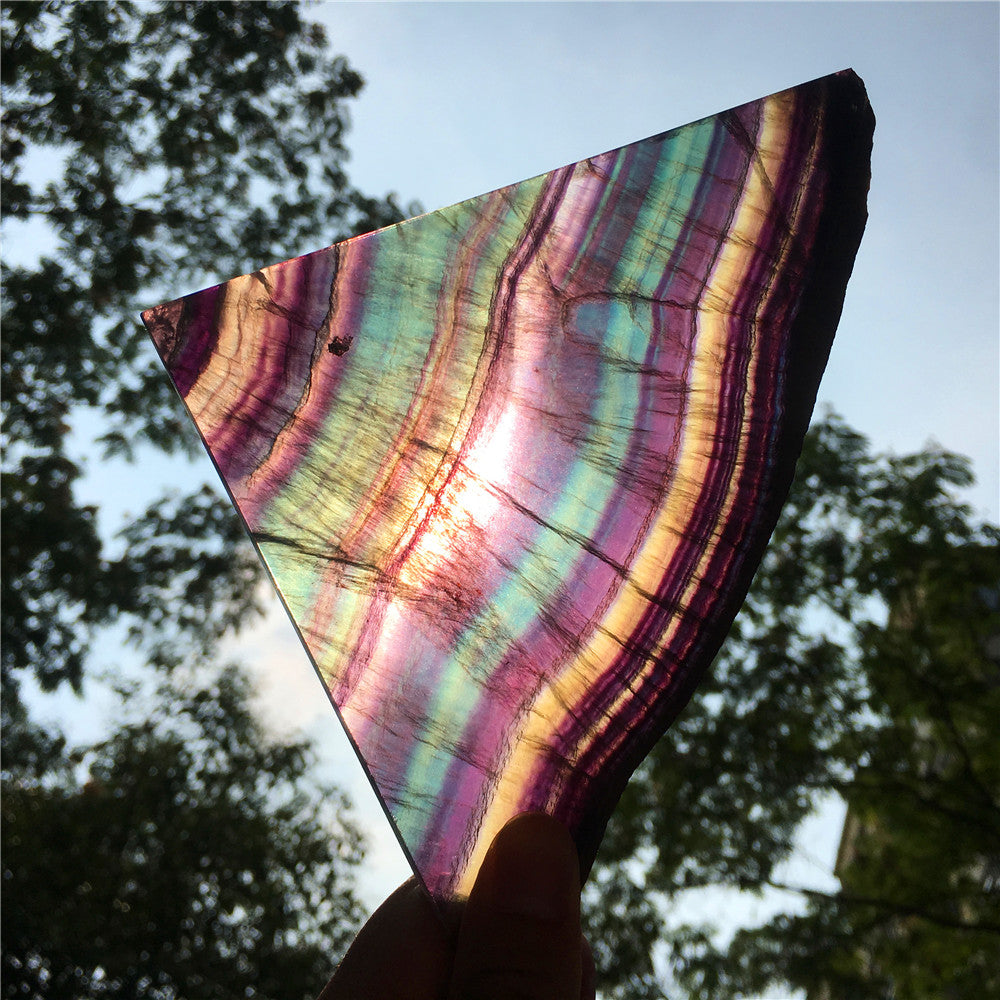 423G Natural multicolor fluorite crystal original stone specimens