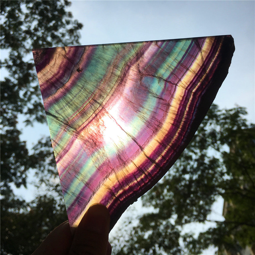 423G Natural multicolor fluorite crystal original stone specimens