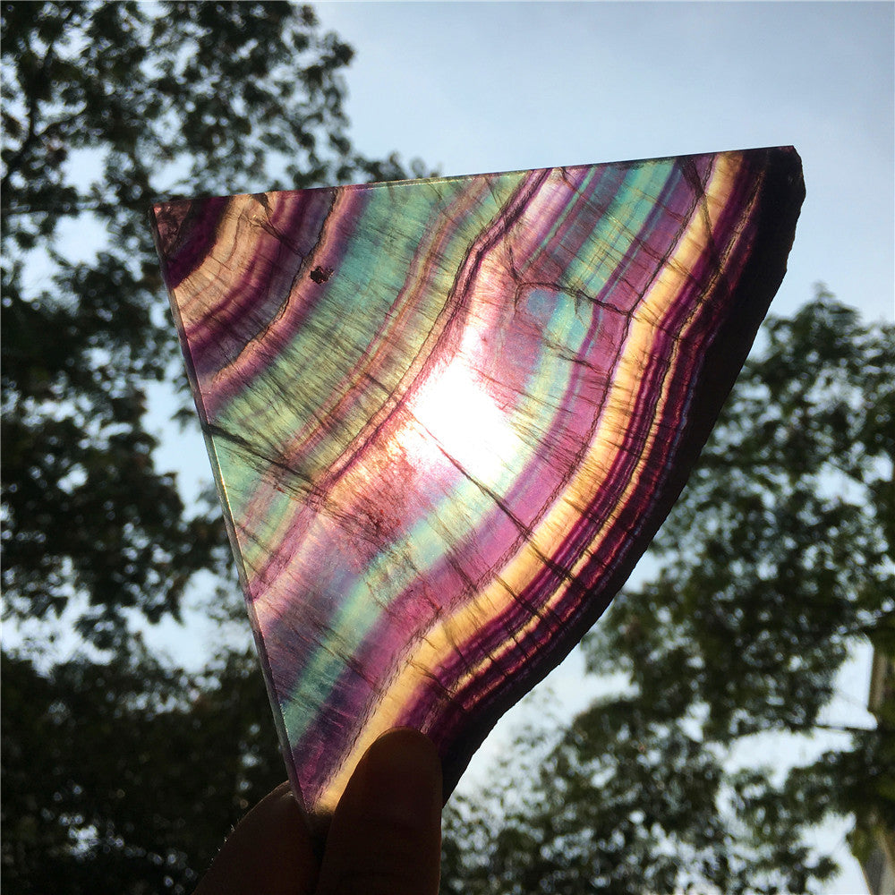 423G Natural multicolor fluorite crystal original stone specimens