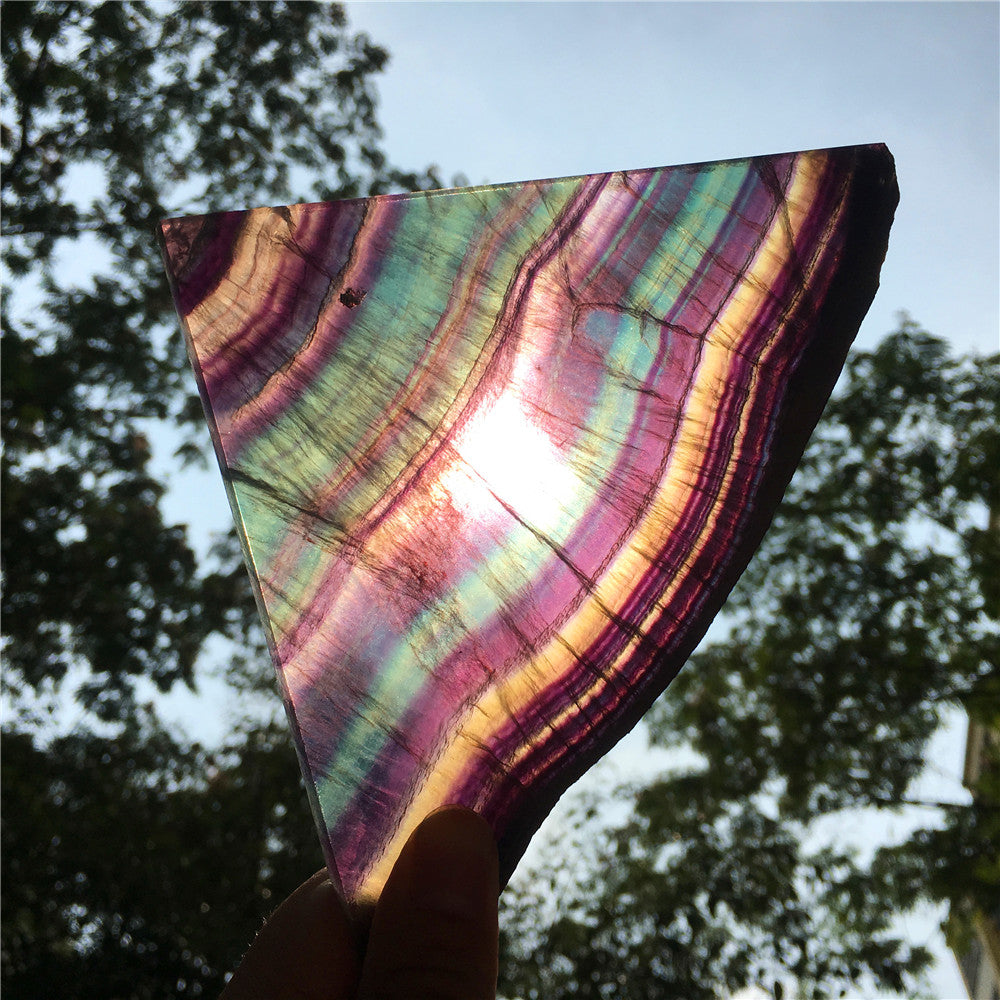 423G Natural multicolor fluorite crystal original stone specimens