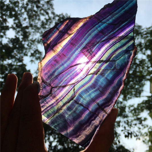 332G Natural multicolor fluorite crystal original stone specimens