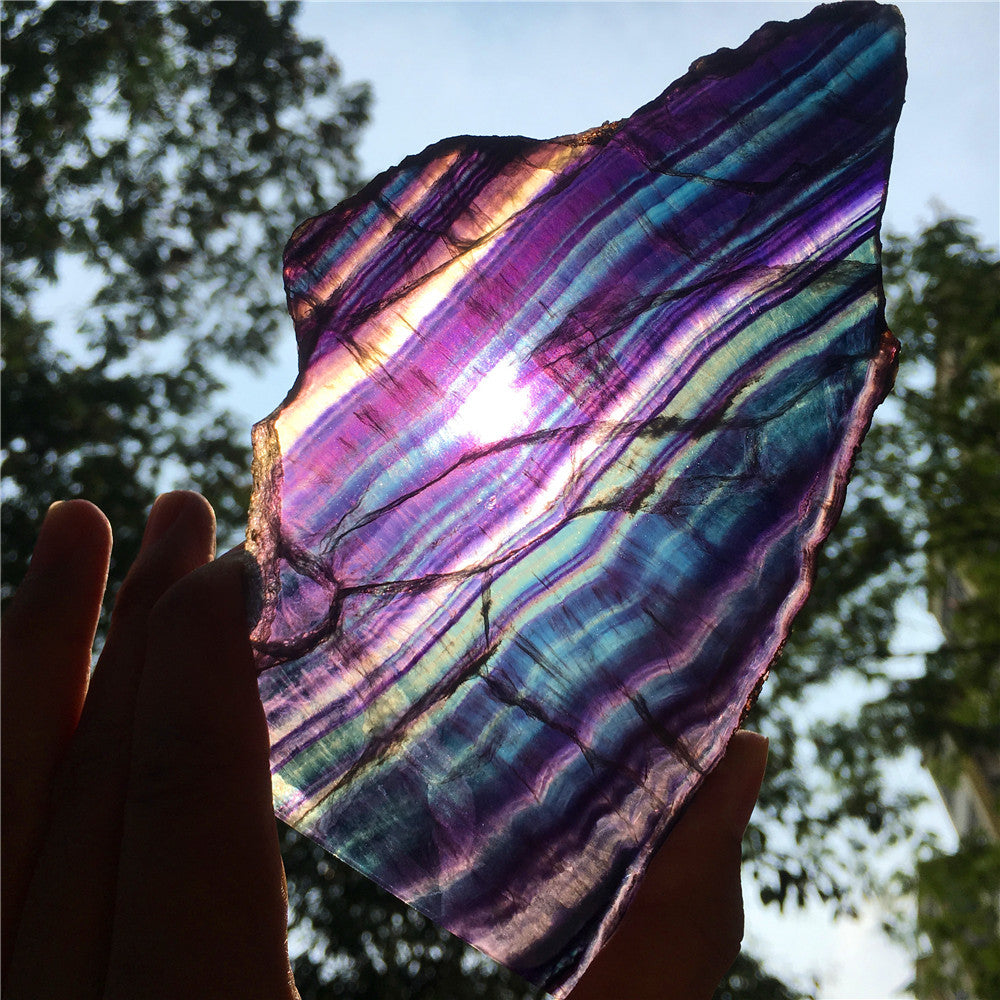 332G Natural multicolor fluorite crystal original stone specimens