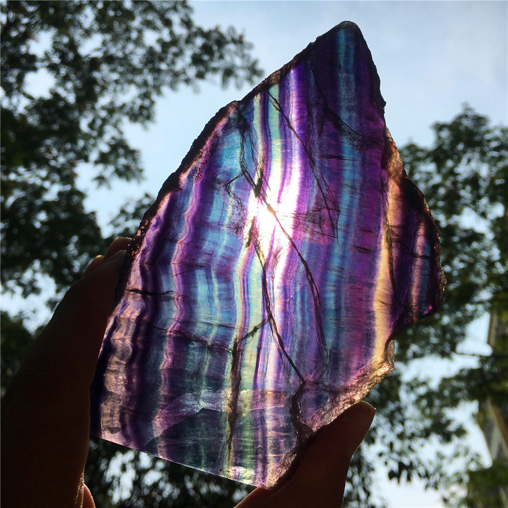 332G Natural multicolor fluorite crystal original stone specimens