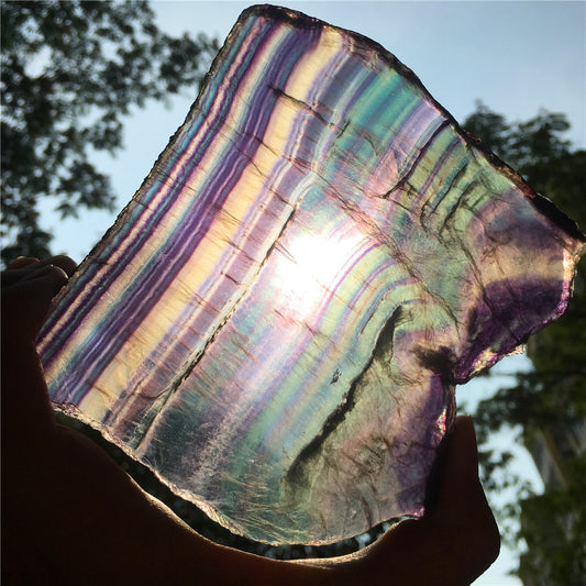 361G Natural multicolor fluorite crystal original stone specimens