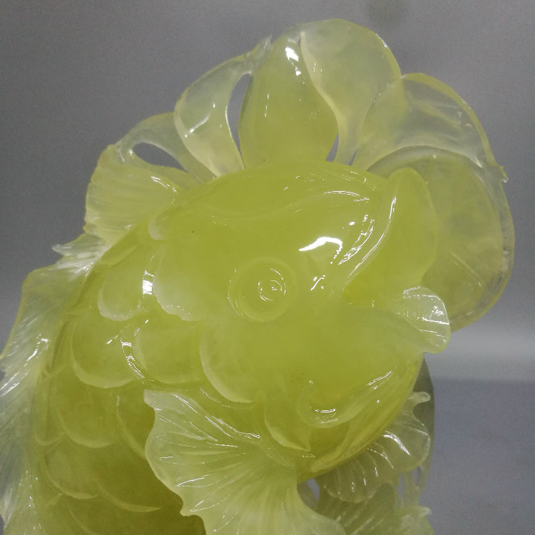 Oriental jade has been decorated with carp natural jade for many years