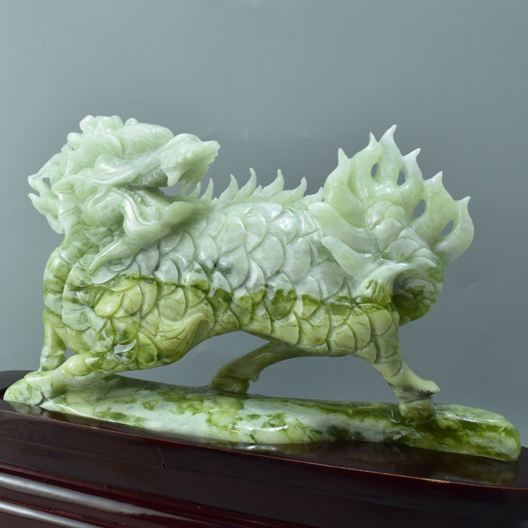 Oriental jade ornaments natural jade Unicorn ornaments Liaoning Xiuyan Jade Unicorn presents longevity