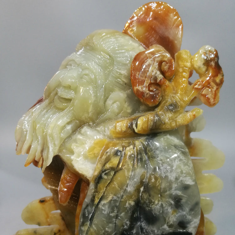 Oriental jade mythological figure Cai Liangwang ornaments natural jade