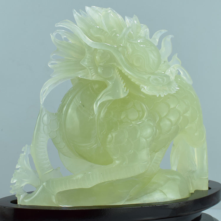 Adorno de joyería Oriental Xiuyu Qilin Liaoning Xiuyan Jade tallado natural joyería piedra original hogar feng shui jade