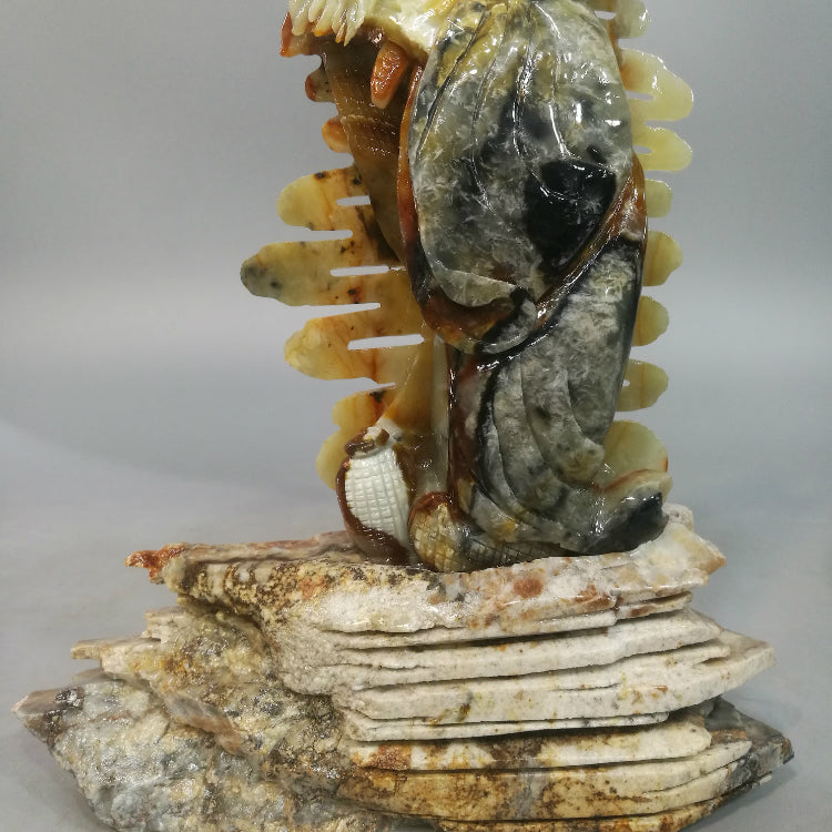 Oriental jade mythological figure Cai Liangwang ornaments natural jade