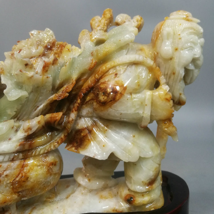 Oriental jade mythological figure Cai Liangwang ornaments natural jade