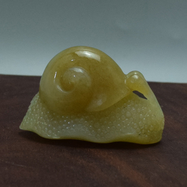 Oriental natural Xiuyan yellow white jade snail pendant Liaoning Xiuyan Jade Pendant Hand Carved