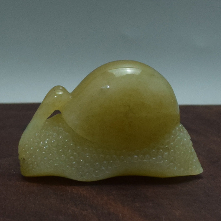 Oriental natural Xiuyan yellow white jade snail pendant Liaoning Xiuyan Jade Pendant Hand Carved