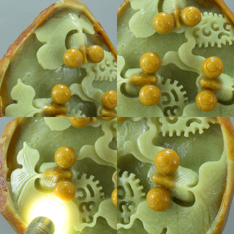 Oriental Jade Fish Ornament Liaoning Xiuyan Jade goldfish ornament