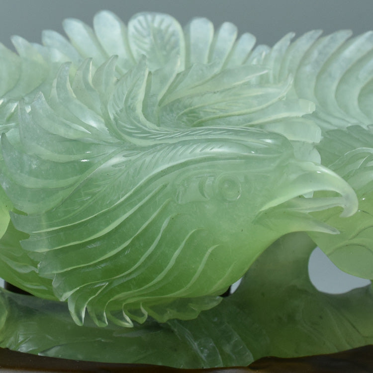 Oriental jade ornaments natural boutique Liaoning Xiuyan Jade Eagle carving jewelry original stone porch Feng Shui craft jade