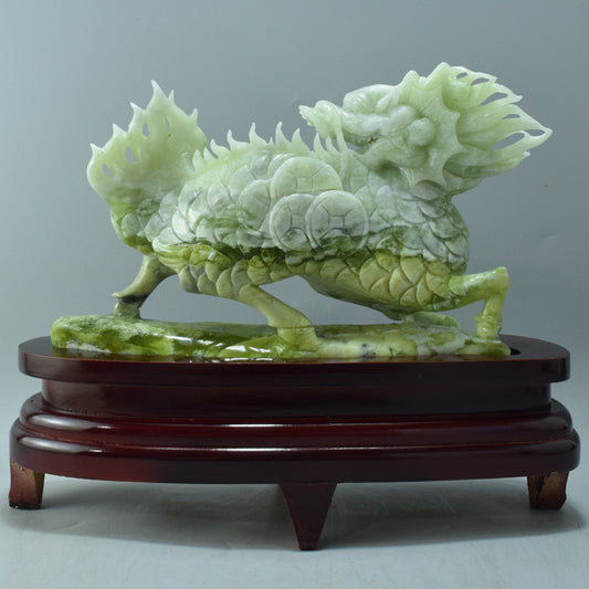 Oriental jade ornaments natural jade Unicorn ornaments Liaoning Xiuyan Jade Unicorn presents longevity