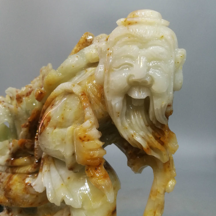 Oriental jade mythological figure Cai Liangwang ornaments natural jade