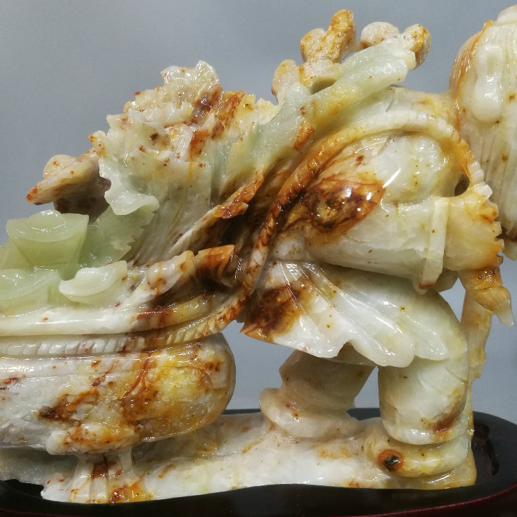 Oriental jade mythological figure Cai Liangwang ornaments natural jade