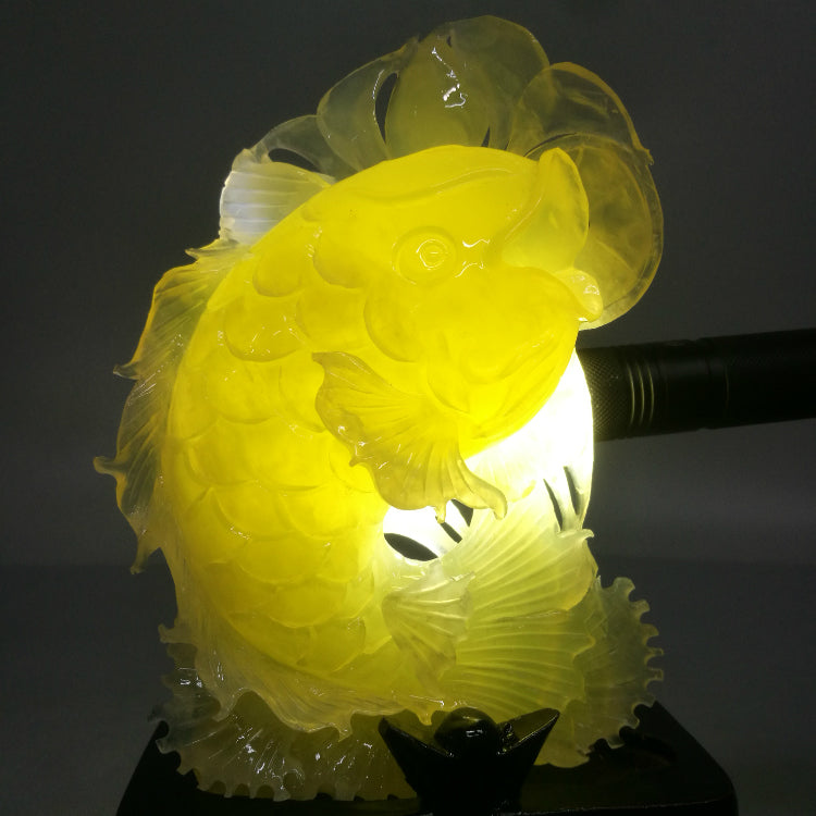 Oriental jade has been decorated with carp natural jade for many years