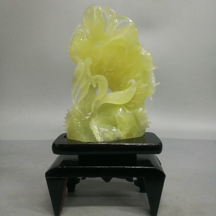 Oriental jade has been decorated with carp natural jade for many years