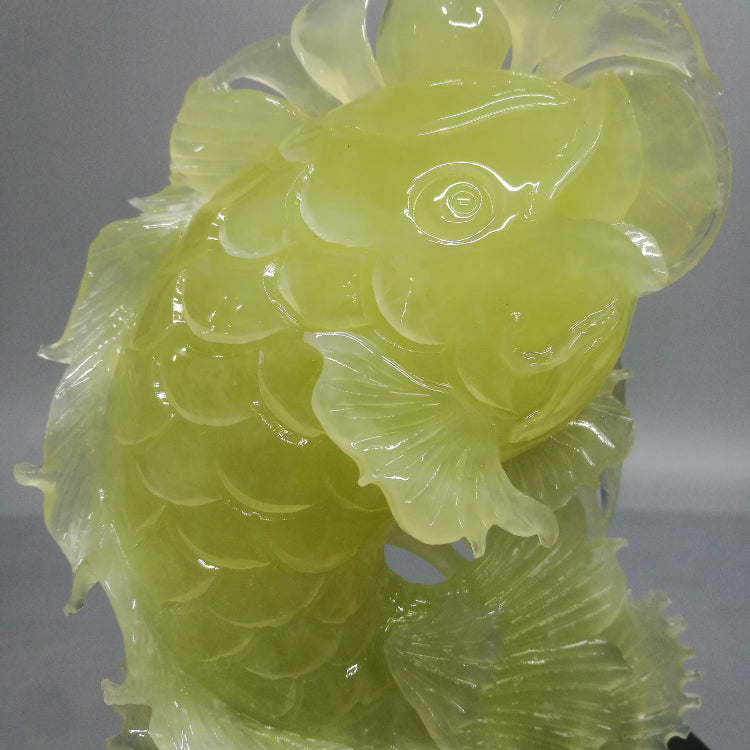 Oriental jade has been decorated with carp natural jade for many years
