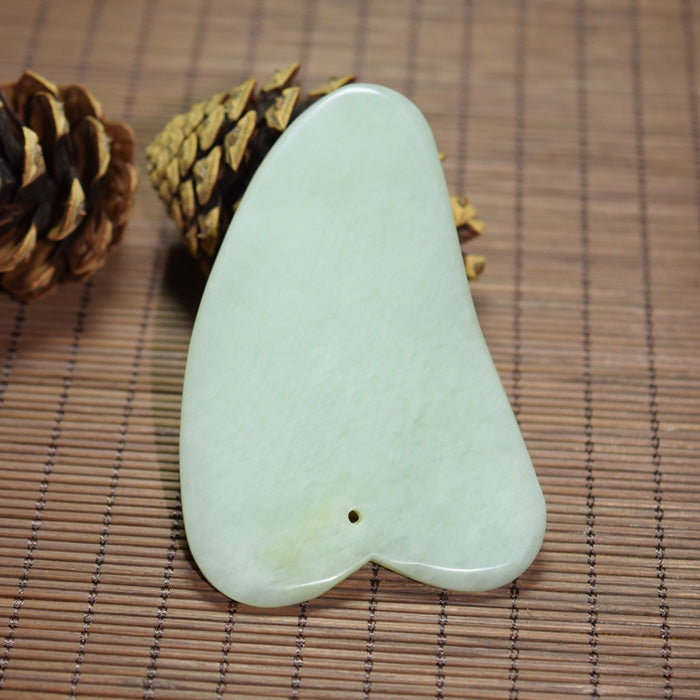 Dongfang Xiuyu scraping board natural Liaoning Xiuyan original stone handle piece for health, face and eye massage