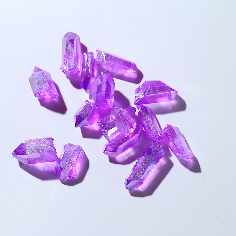 Natural Big Size Purple Aura Quartz Mineral Angel Crystal Points for Pendant