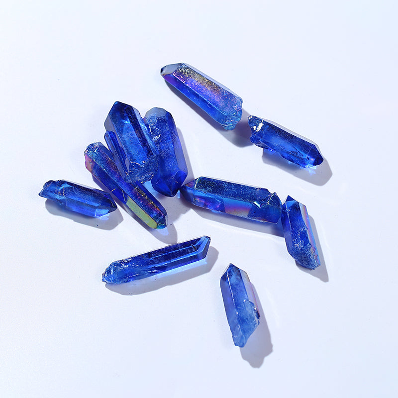 Dark blue race quartz mineral angel crystal rod