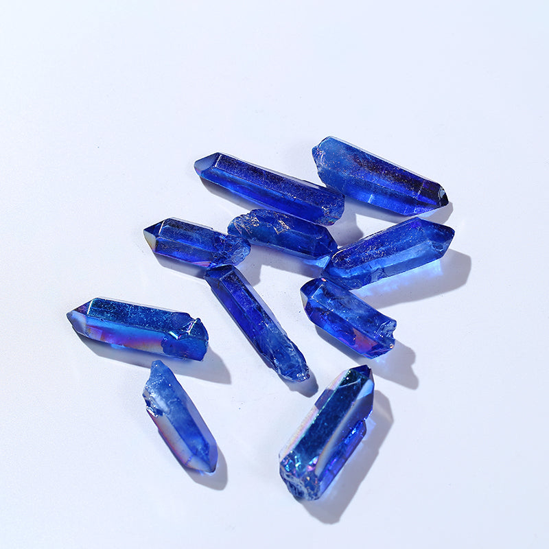 Dark blue race quartz mineral angel crystal rod