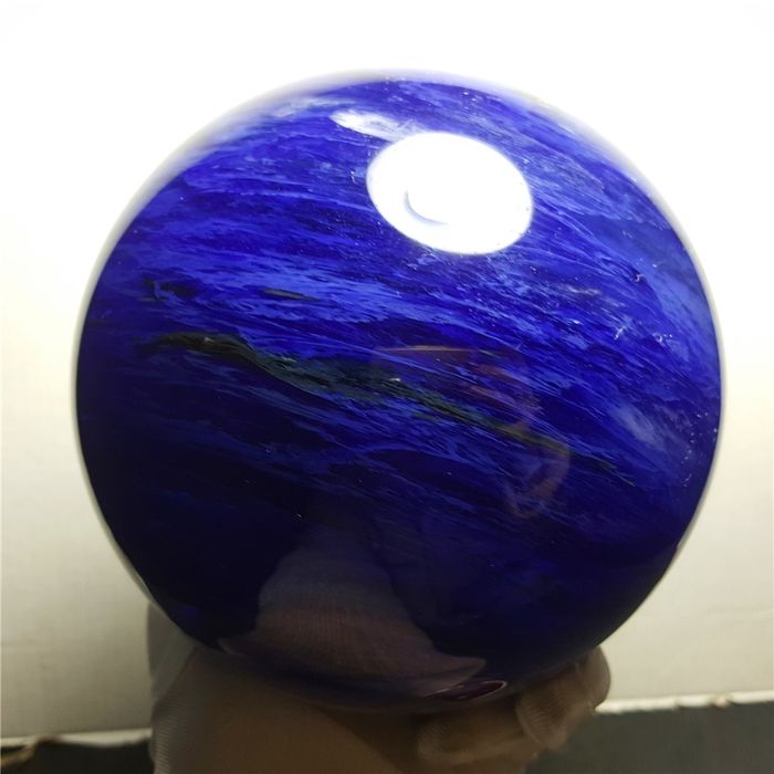 Esfera de cuarzo de alta calidad azul cielo Esfera de cuarzo de cristal de piedra de fundición azul