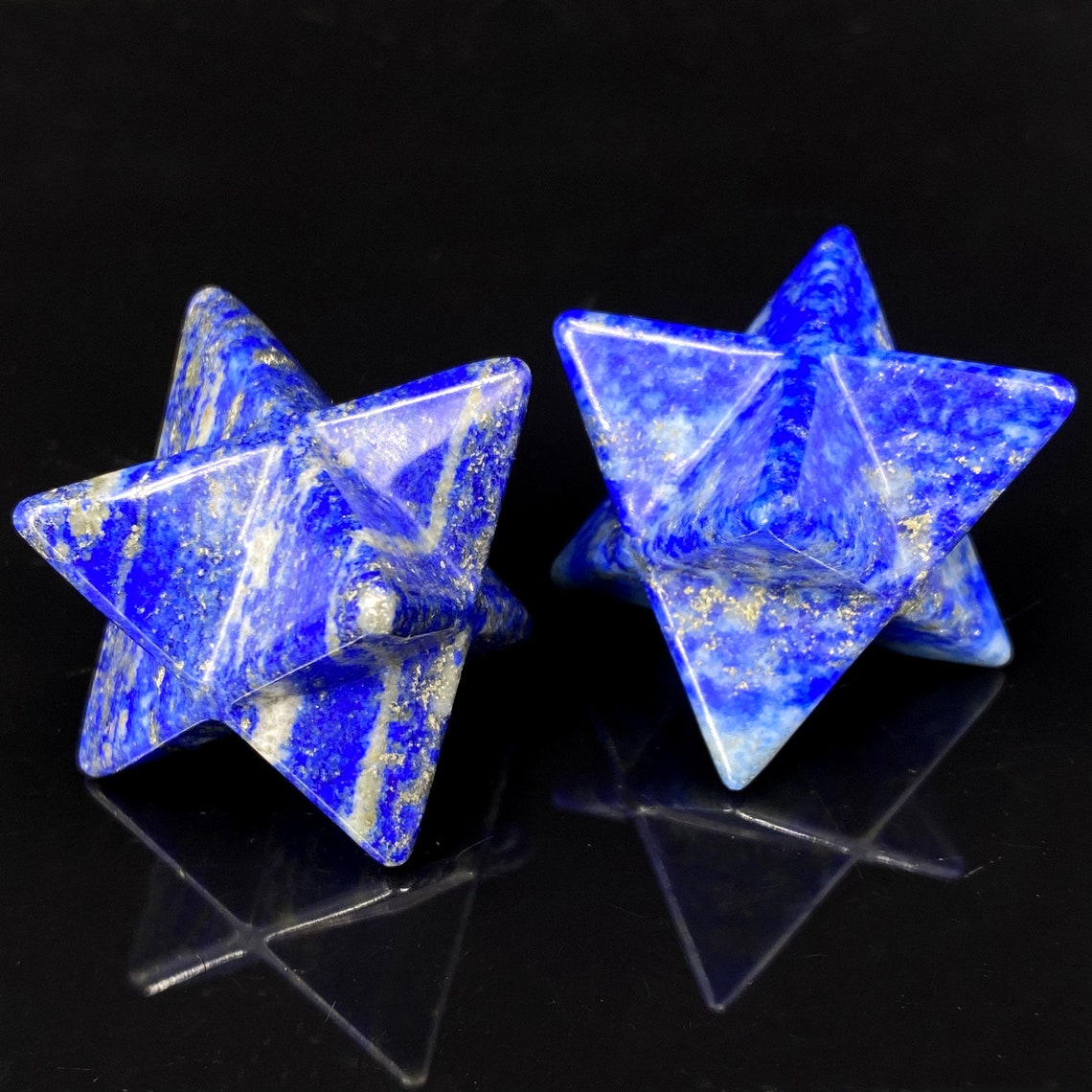 1pc Lapis lazuli jasper Merkaba star, sacred geometry star,