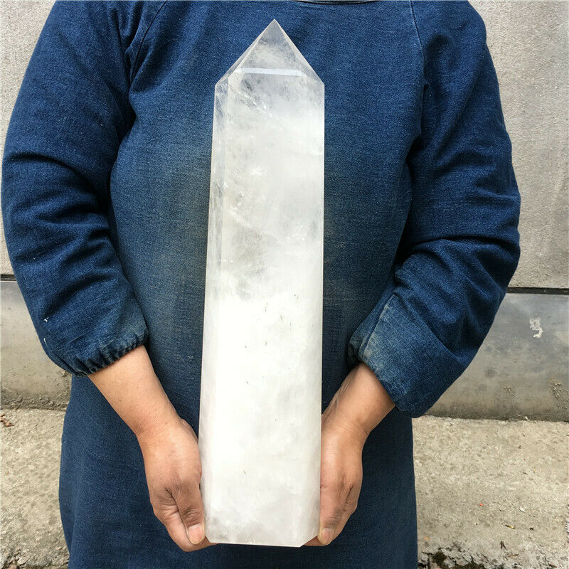 Natural Clear Quartz Crystal Obelisk Quartz Point Reiki Healing Energy