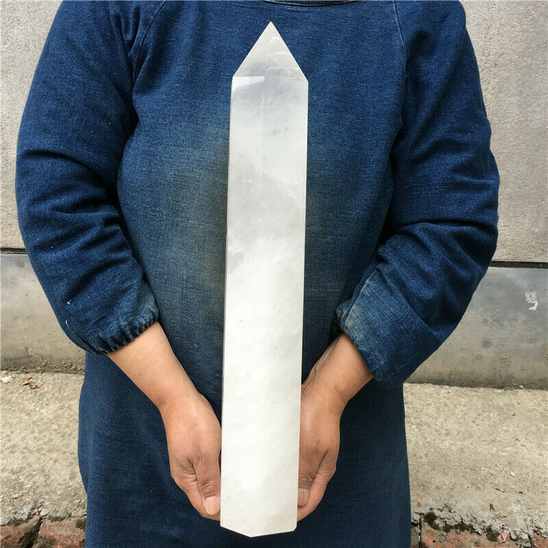 Natural Clear Quartz Crystal Obelisk Quartz Point Reiki Healing Energy