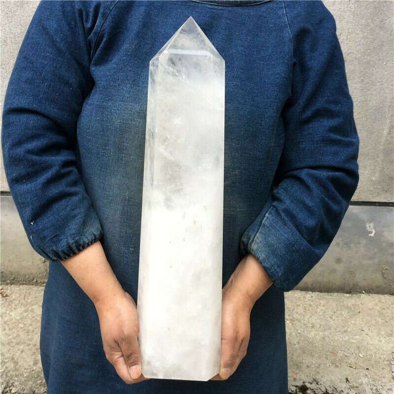 Natural Clear Quartz Crystal Obelisk Quartz Point Reiki Healing Energy