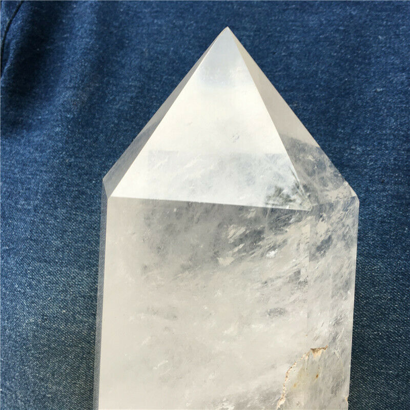 Natural Clear Quartz Crystal Obelisk Quartz Point Reiki Healing Energy