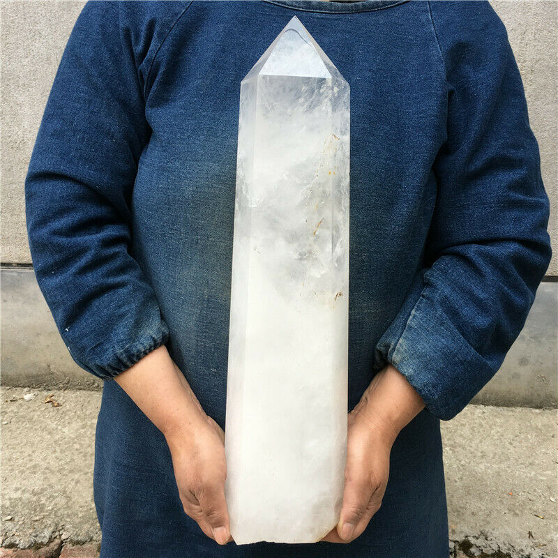 Natural Clear Quartz Crystal Obelisk Quartz Point Reiki Healing Energy