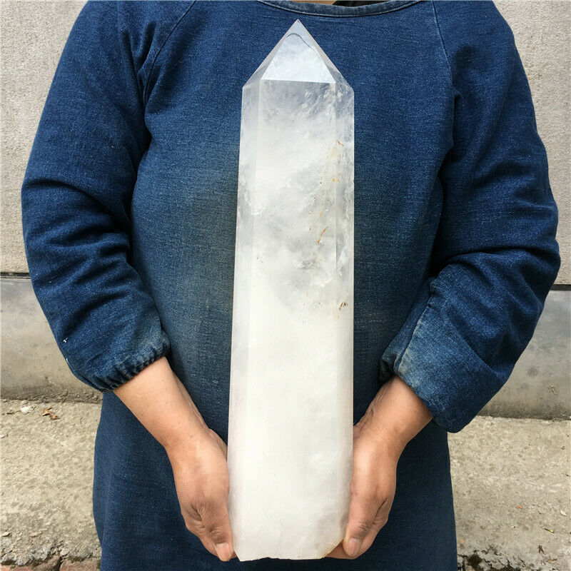 Natural Clear Quartz Crystal Obelisk Quartz Point Reiki Healing Energy