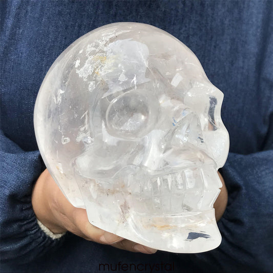 NaturalWhite crystalstone Crystal Skull Carved Skull Reiki Healing