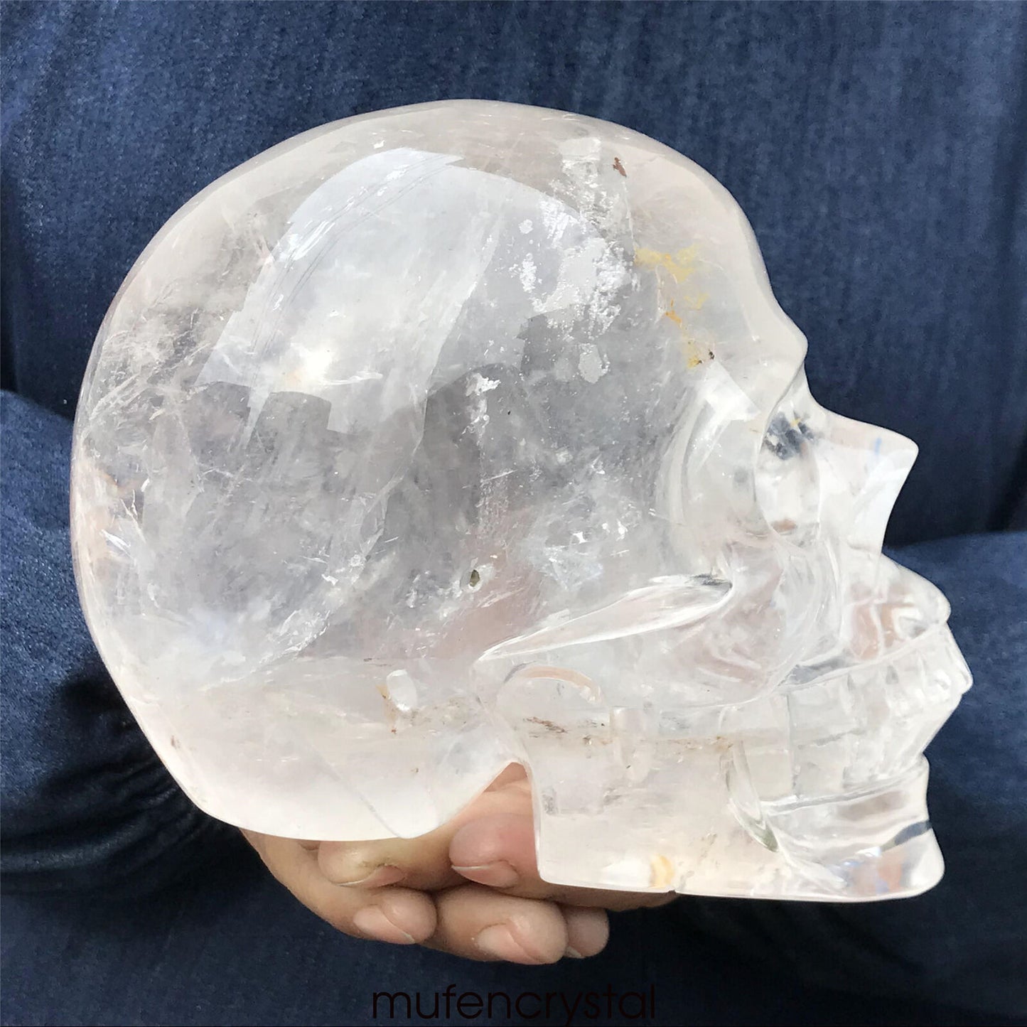 NaturalWhite crystalstone Crystal Skull Carved Skull Reiki Healing