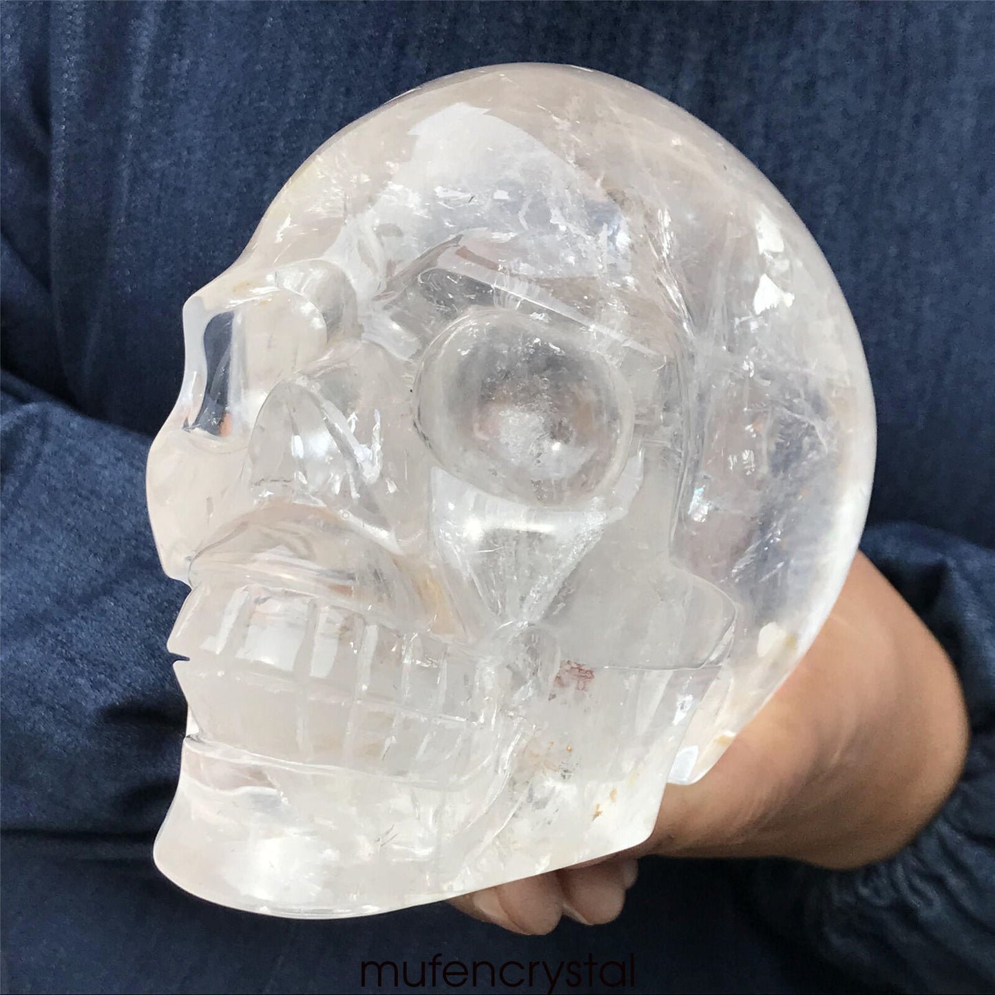 NaturalWhite crystalstone Crystal Skull Carved Skull Reiki Healing
