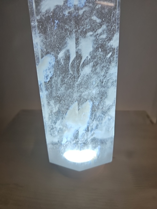 8.2LB 16.2" Huge Clear Smelt Melting Quartz Crystal Point Tower Polished Healing