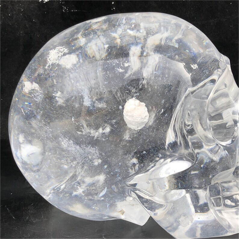 35KG+ Huge Clear Melting Stone Skull Reiki Heal Crystal Energy Decoration gifts
