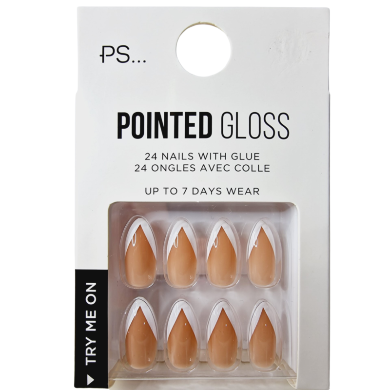 False Nails Press On Fake Tips Stick Coffin Square Full Cover Primark Glue 24pk