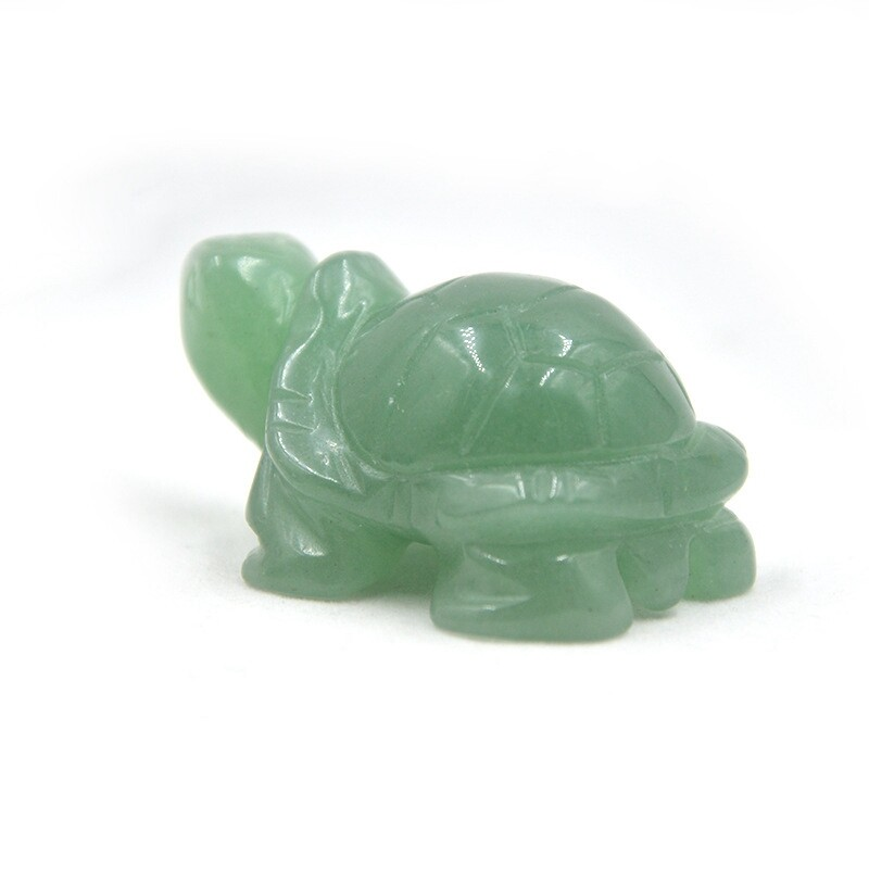 Natural Quartz Carved Longevity Tortoise Crystal Healing Gemstone Animal Turtle
