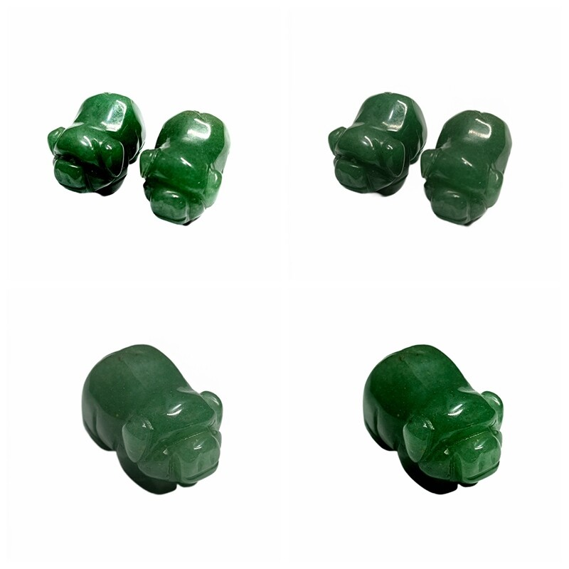 Natural Quartz Crystal Skull Carved Pig Healing Stone Wild Boar Piggy Animal Gem