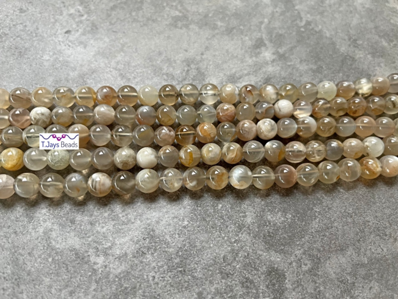 8mm Semi Precious Gemstone Rounds Beads for Jewellery Making (app. 46-50 beads)