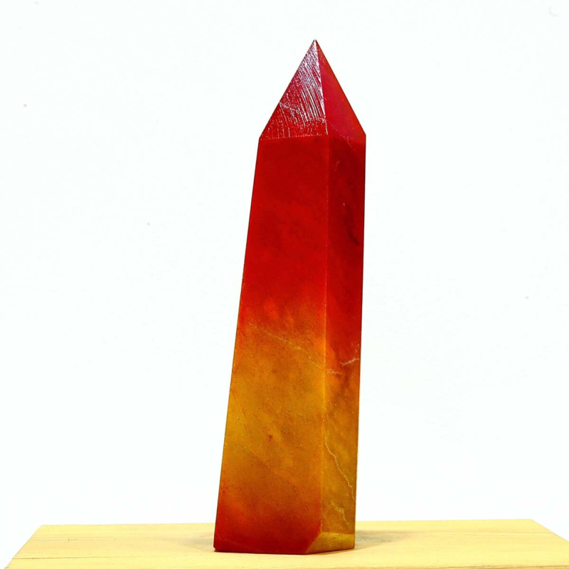328g Electroplated Natural Crystal Quartz Tower Crystal Point rainbow Healing