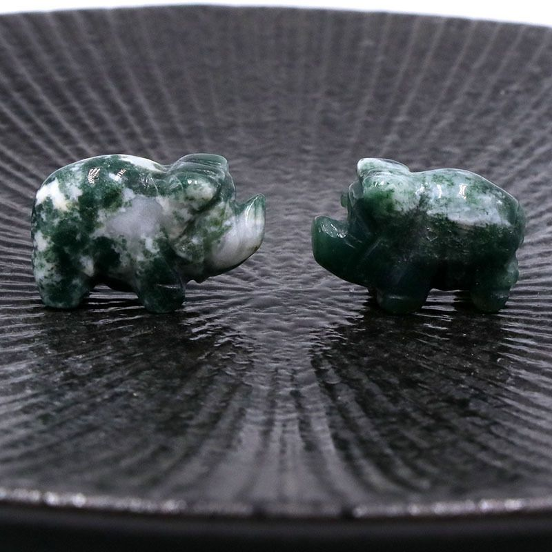 Natural Chakra Quartz Mini Crystal Piggy Animal Carved Reiki Gemstone Decor Gift